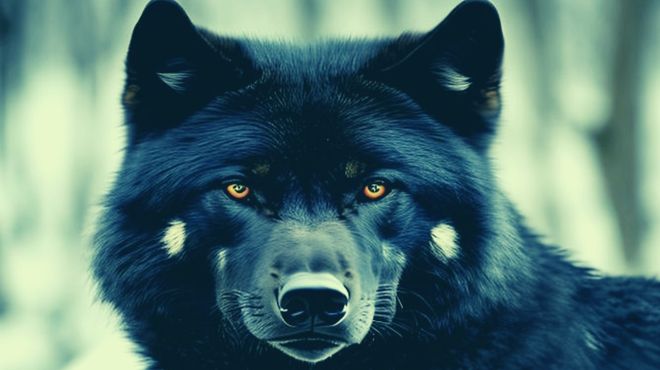 Dream About a Black Wolf with Red Eyes