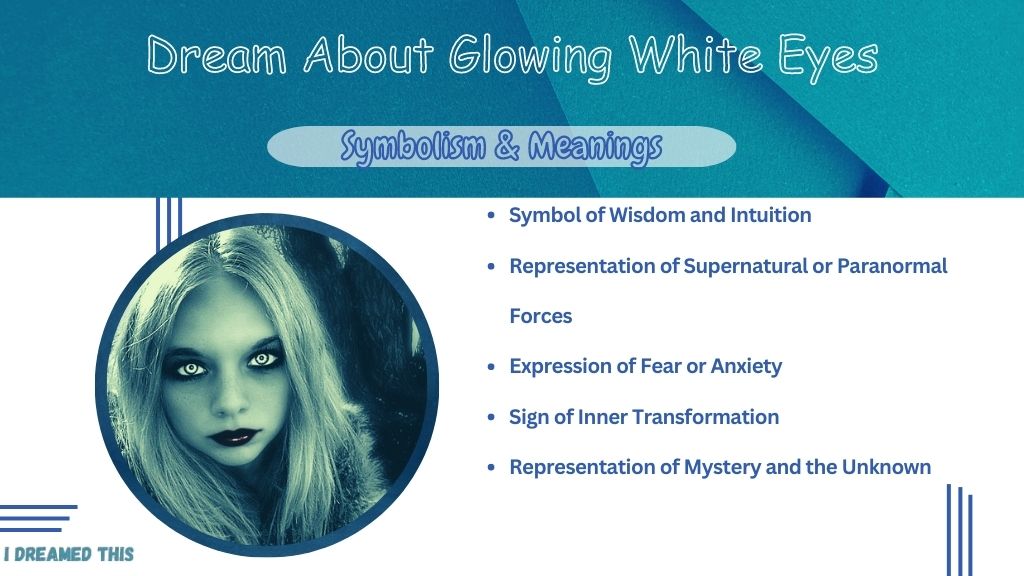 Dream About Glowing White Eyes info-graphic