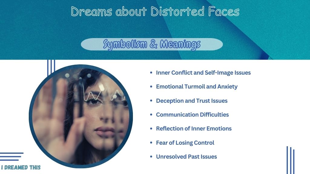 Dreams about Distorted Faces Meaning info-graphic