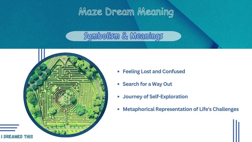 Maze Dream Meaning info-graphic