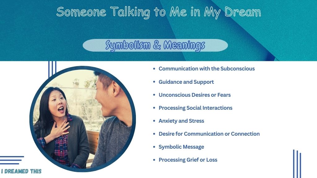 Someone Talking to Me in My Dream info-graphic
