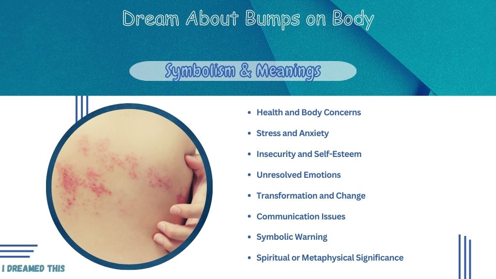 Dream About Bumps on Body Meaning info-graphic