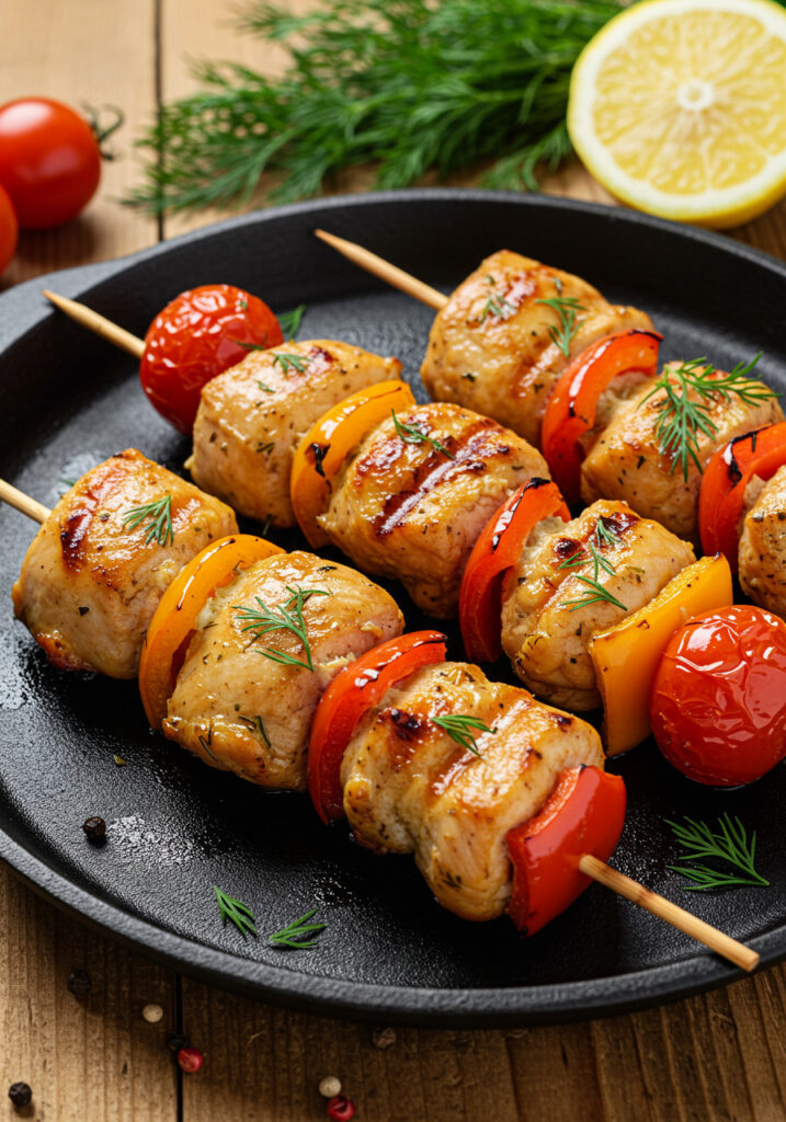 Chicken and Vegetable Kebabs