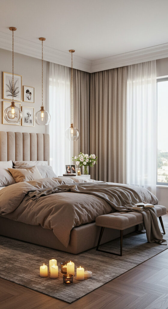 1. Modern Romantic Couple’s Bedroom