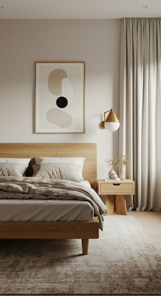 1. Warm Minimalist Modern Bedroom for Couples