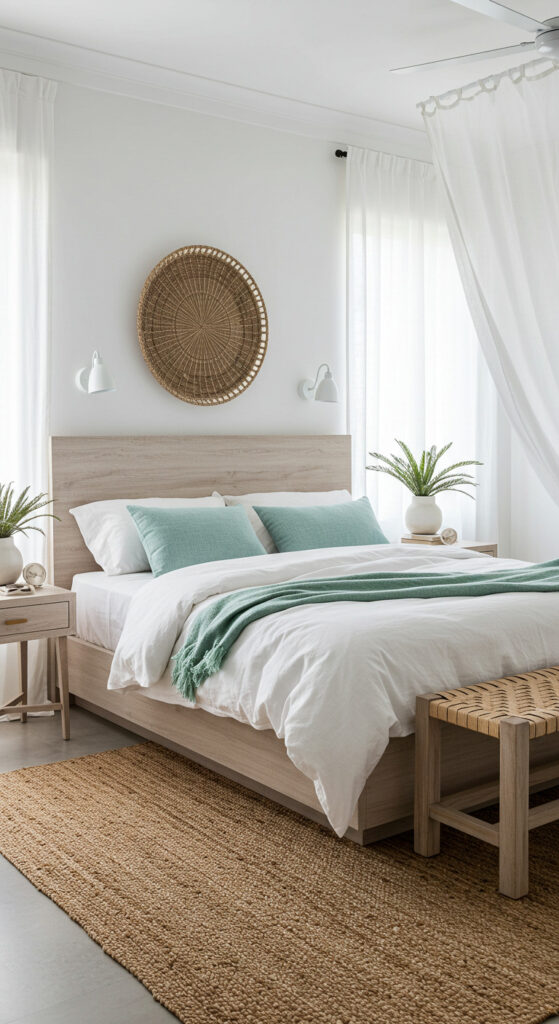 10. Minimalist Coastal-Inspired Bedroom for Couples
