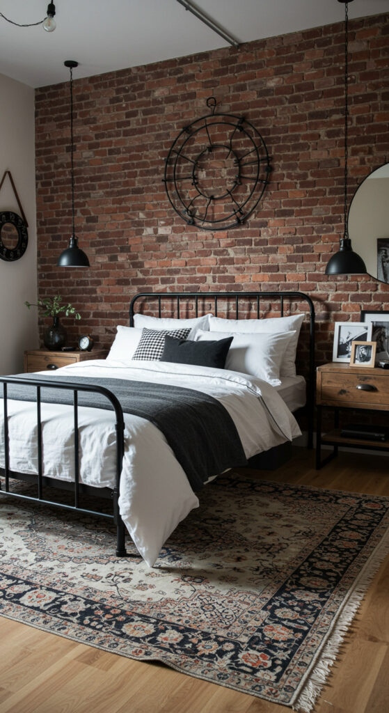 11. Modern Industrial Bedroom for Couples