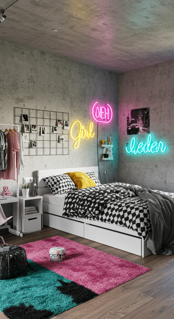 12. Urban Chic Teen Girl’s Bedroom