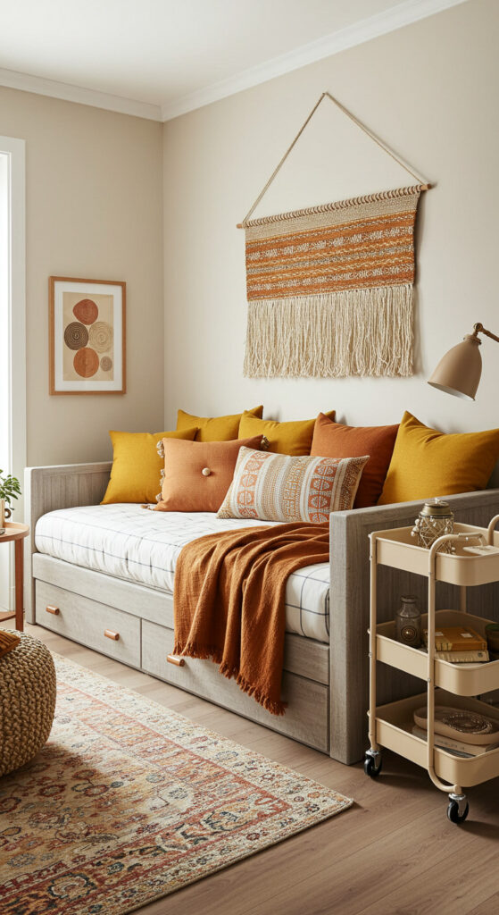 13. Cozy Daybed Setup in a Small Room