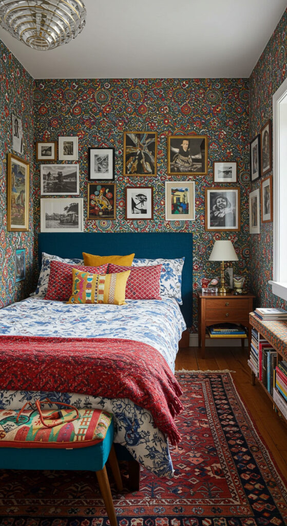 13. Eclectic Maximalist Couple’s Bedroom
