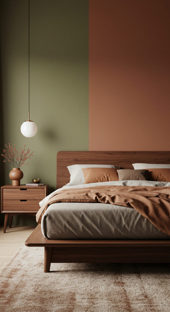 14. Contemporary Earth-Toned Couple’s Bedroom
