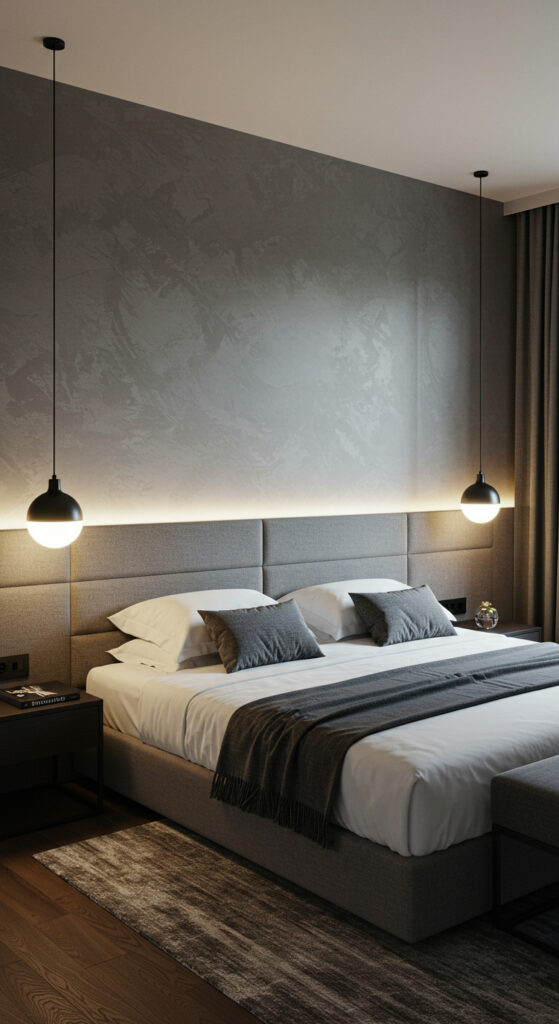 14. Luxury Minimalist Couple’s Bedroom