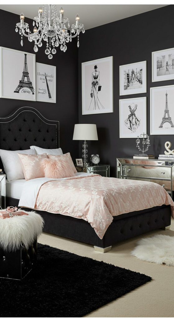 14. Parisian Glam Teen Girl’s Bedroom