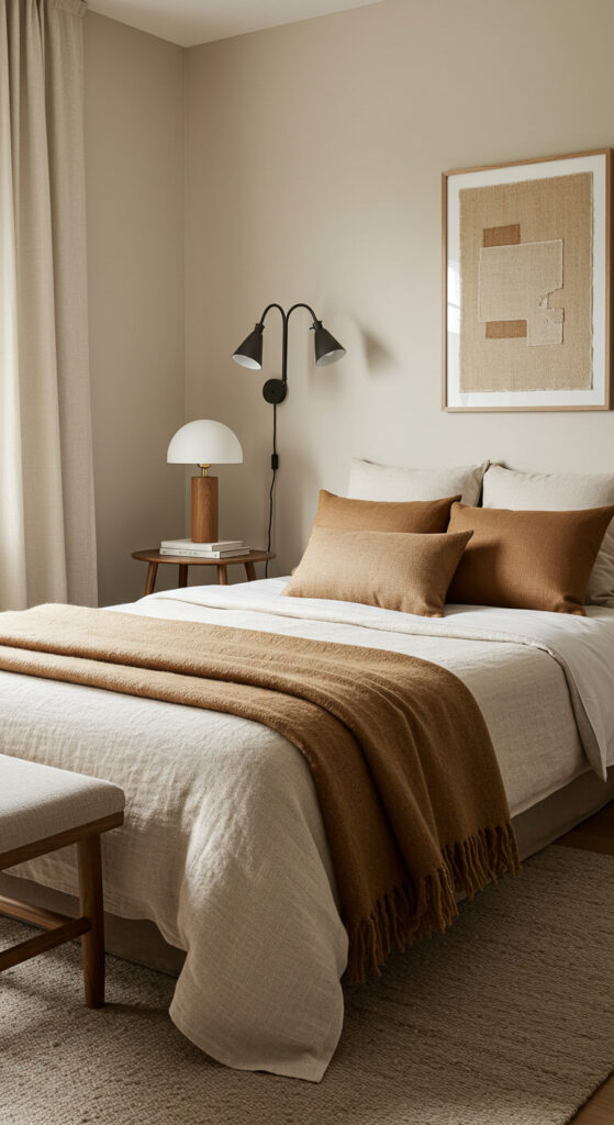 15. Cozy Monochrome Small Bedroom