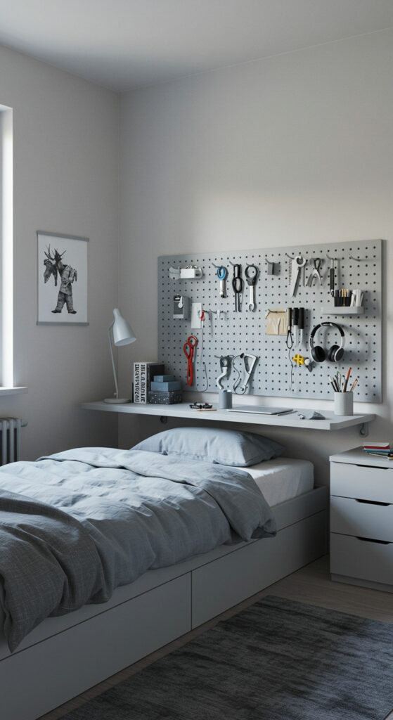 15. Minimalist Creative Zone Teen Bedroom