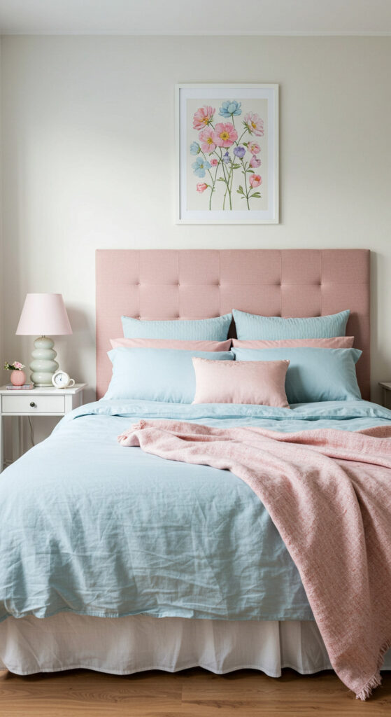 16. Soft Pastel Couple’s Bedroom