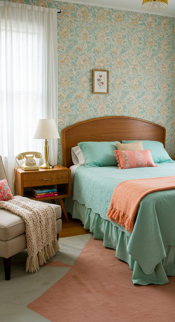 20. 1950s-Inspired Cozy Bedroom with Retro Touches