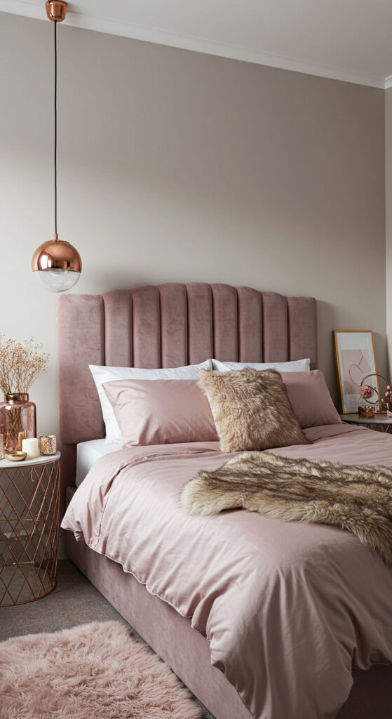 20. Soft Glam Cozy Small Bedroom