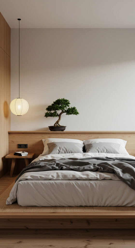 3. Japandi-Inspired Modern Bedroom for Couples