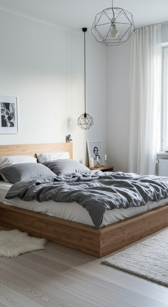 5. Minimalist Scandinavian Couple’s Bedroom