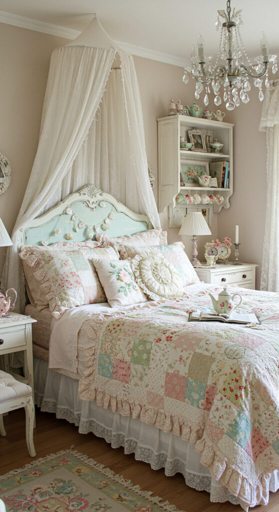 5. Shabby Chic Cozy Vintage Bedroom