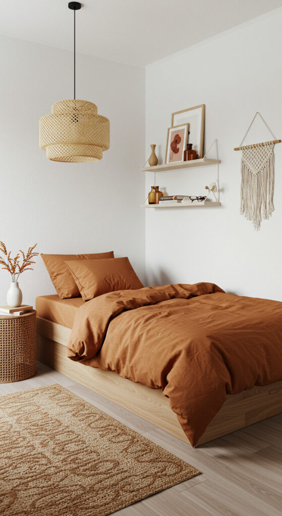 6. Minimalist Boho-Modern Teen Bedroom