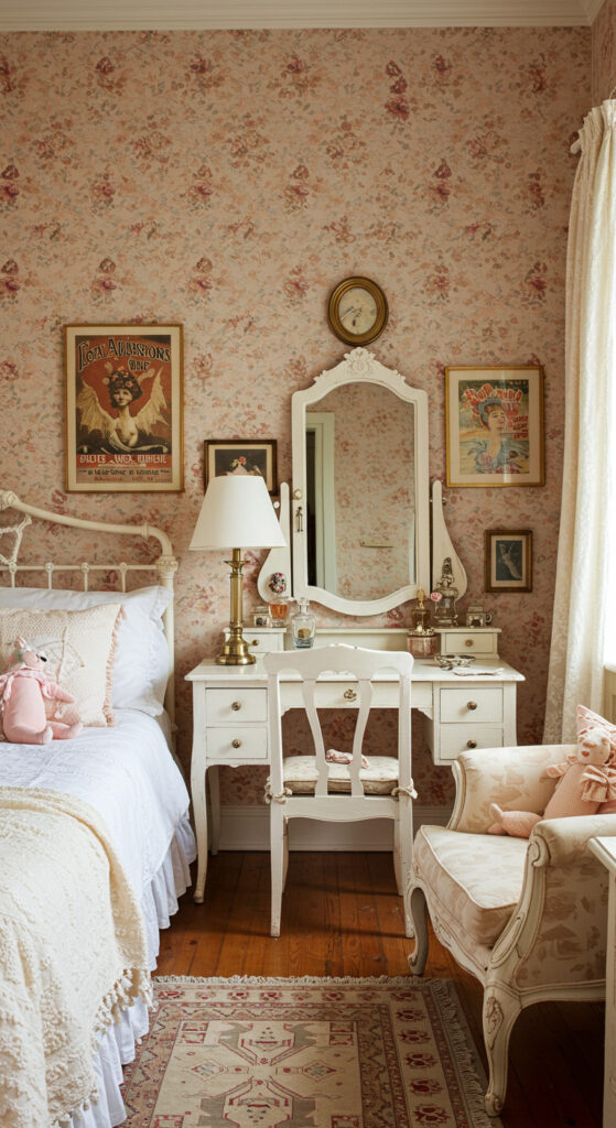 7. Vintage-Inspired Teen Girl’s Room