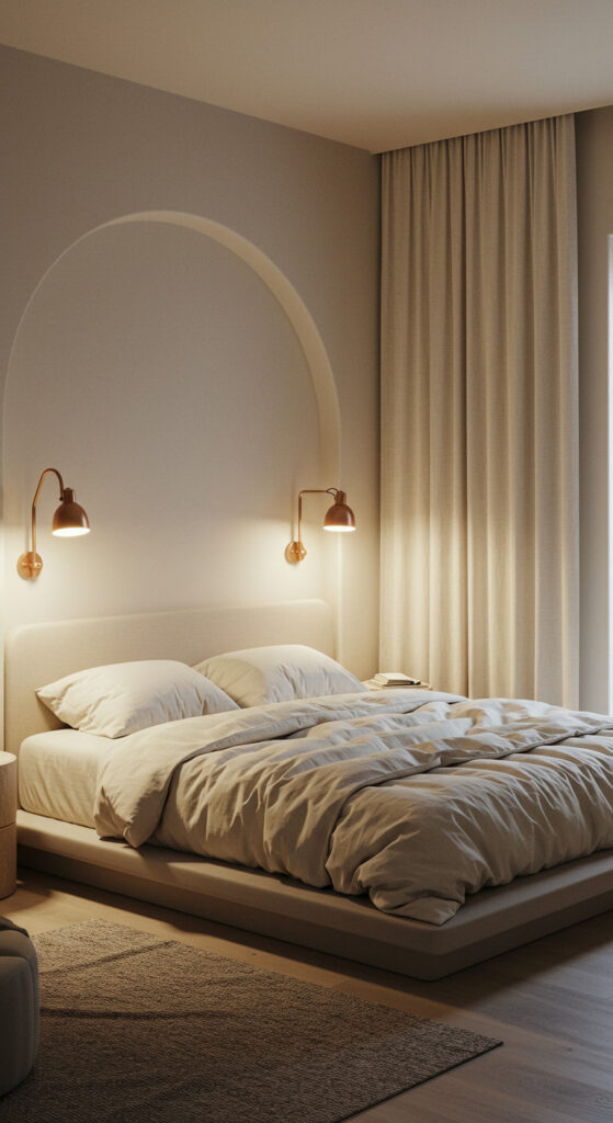 8. Romantic Minimalist Bedroom with Soft Lighting