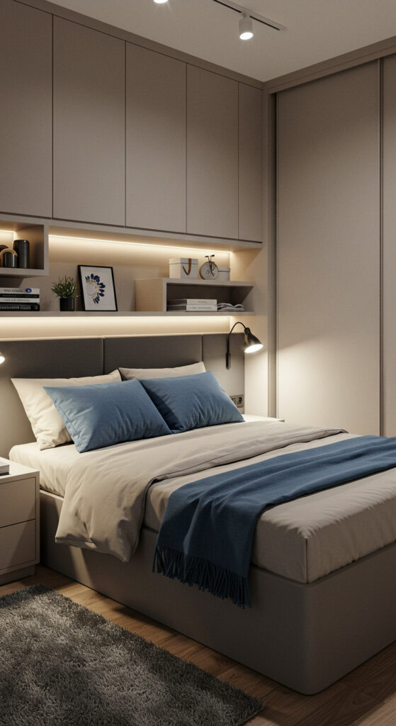 Compact Bedroom for Couples in Small Apartment