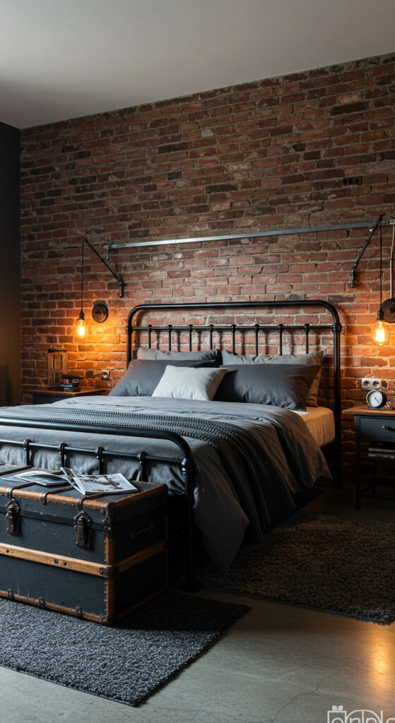 Industrial Chic Bedroom for Couples