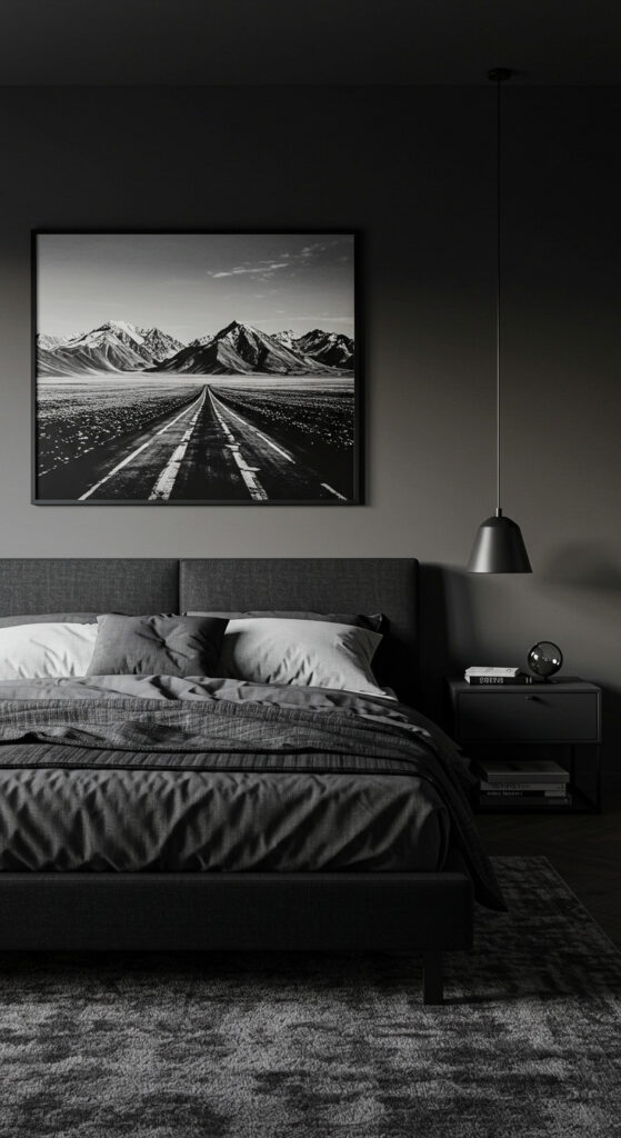Modern Masculine Minimalist Bedroom