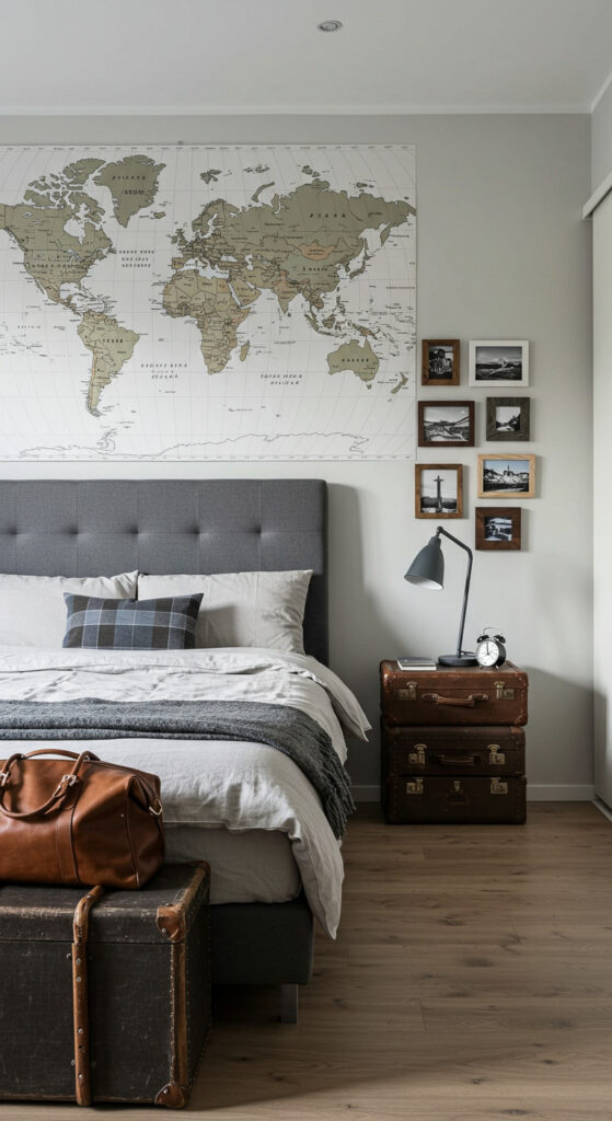 Traveler-Inspired Men’s Bedroom