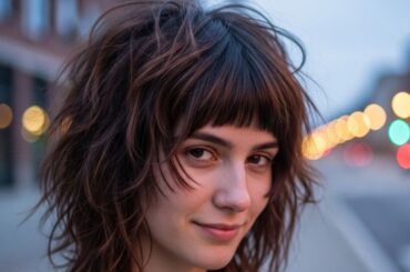 Wolf Cut With curtain Bangs