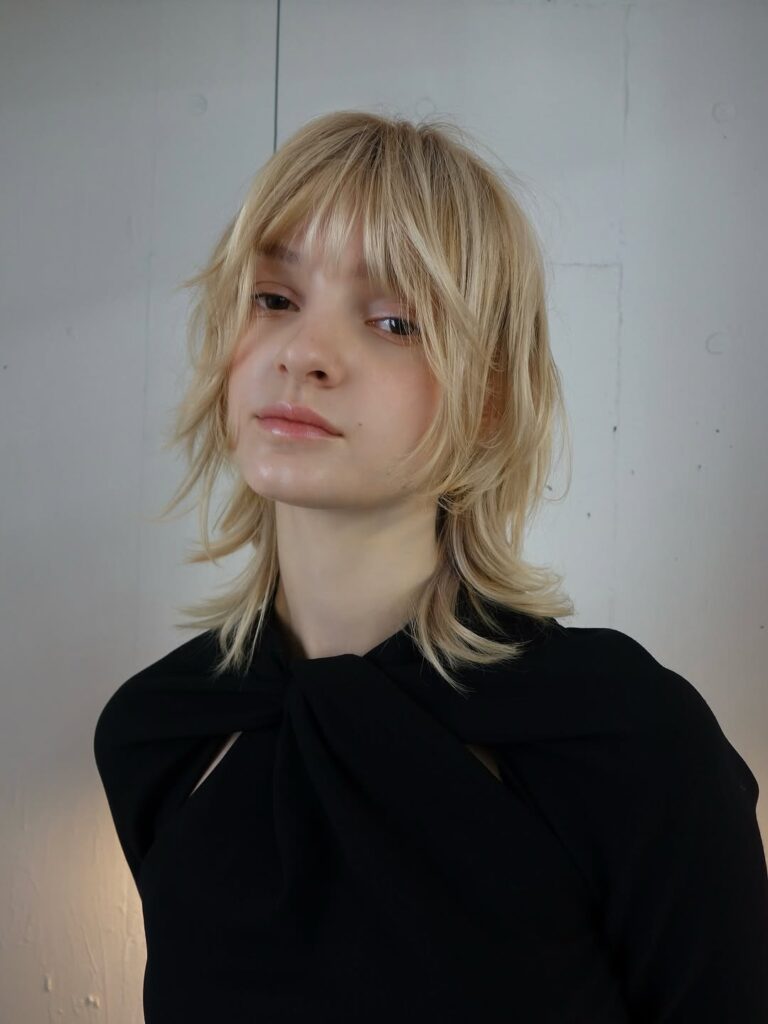 Blonde Wolf Cut With Bangs - ___kazuho__
