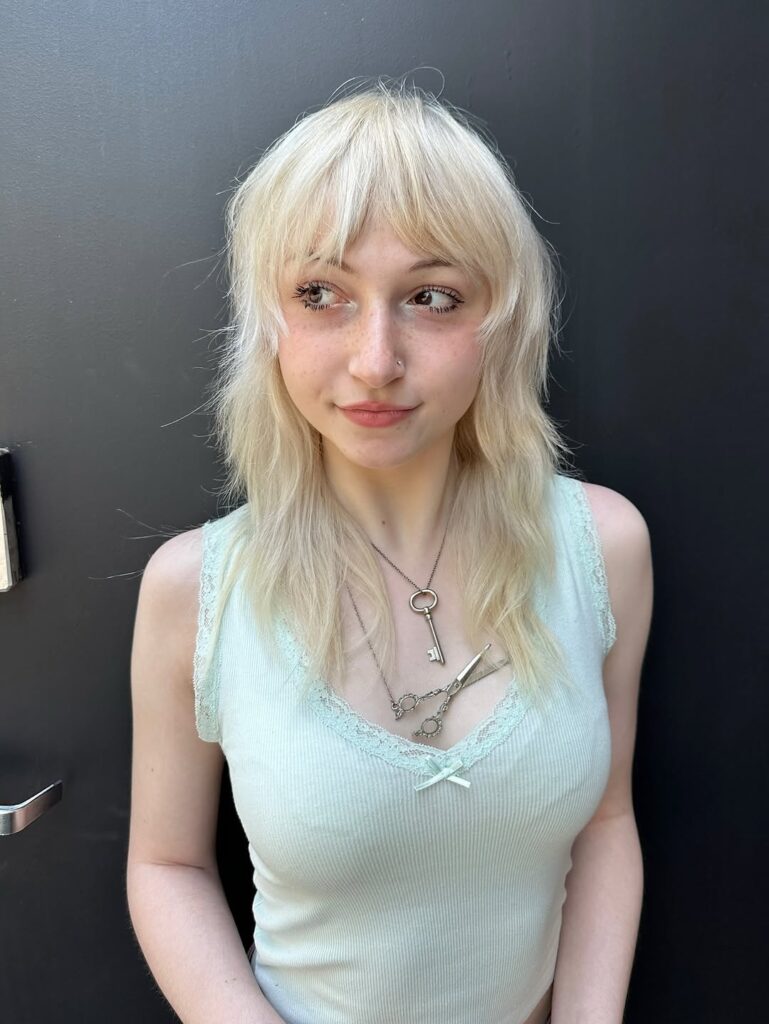 Blonde Wolf Cut With Bangs - carm_inthetresses