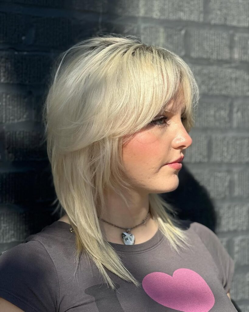 Blonde Wolf Cut With Bangs - cutloosebk