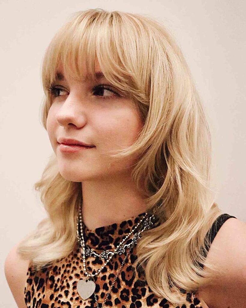 Blonde Wolf Cut With Bangs - latesthair