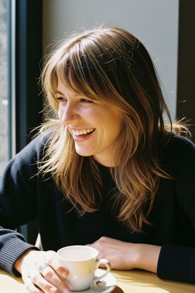 Long Wolf Cuts With Curtain Bangs 5