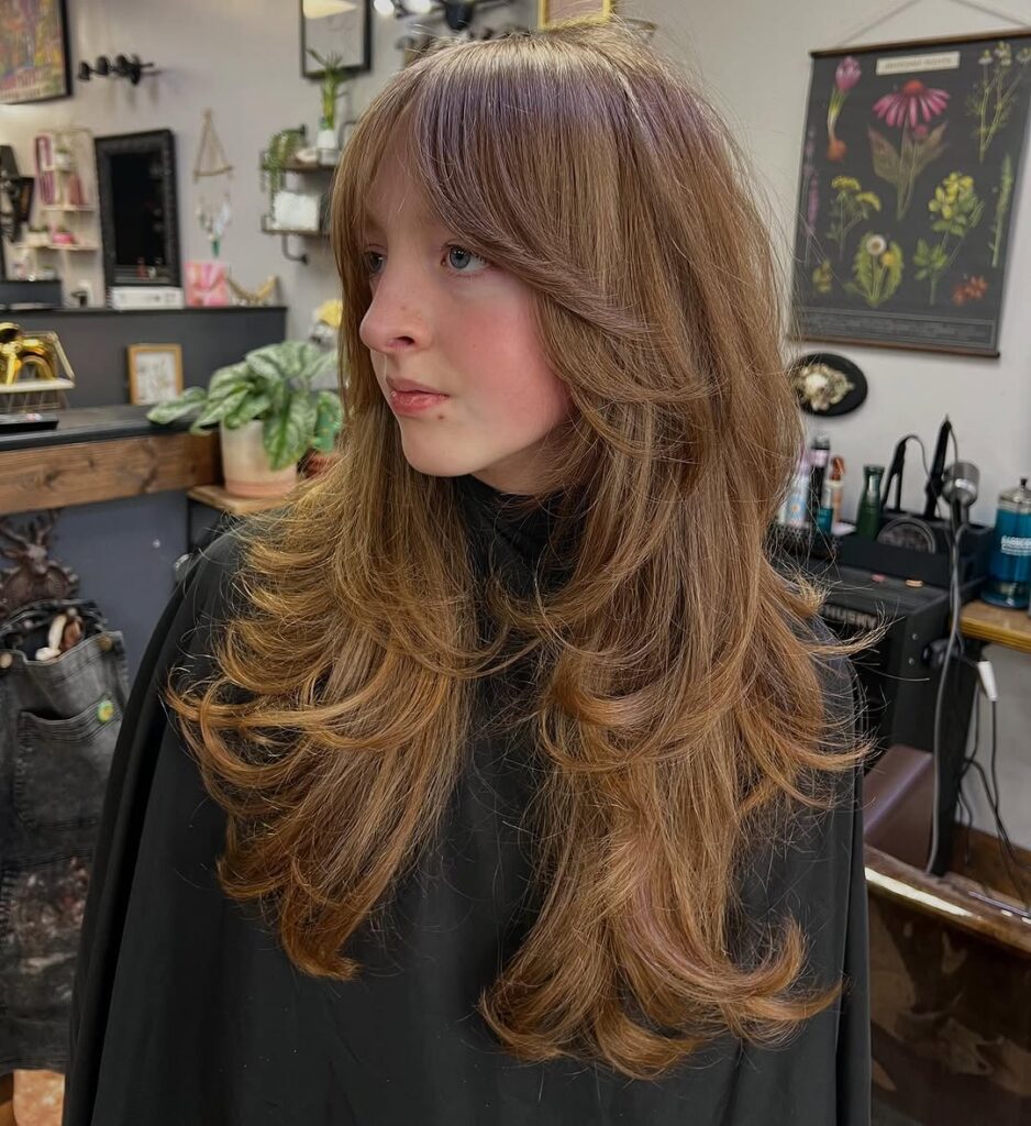 Long Wolf Cuts With Curtain Bangs by_tarynj