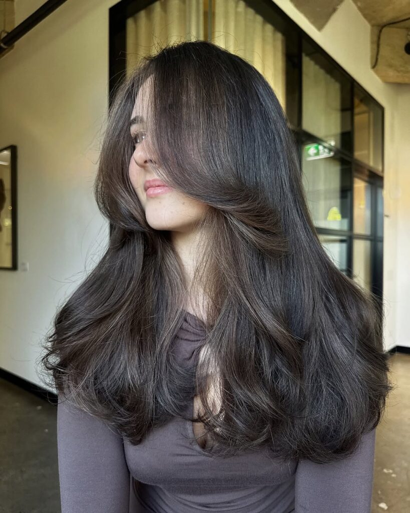 Long Wolf Cuts With Curtain Bangs bycourtzlewis