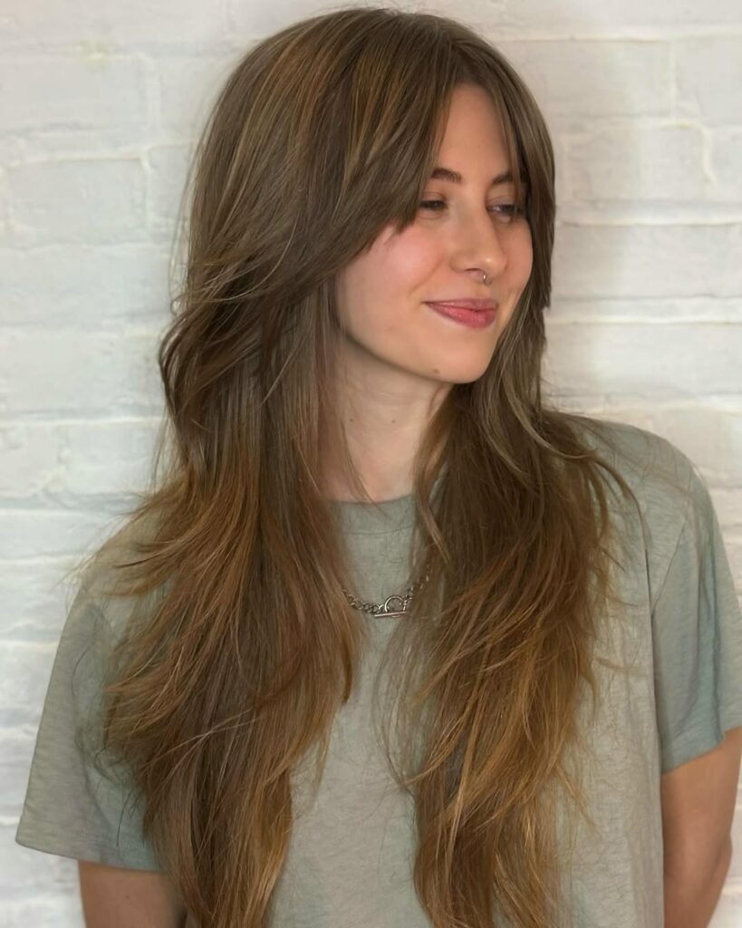 Long Wolf Cuts With Curtain Bangs - olkustracey