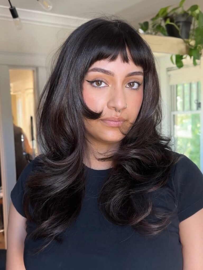 Wavy Wolf Cuts With Bangs - chellsiedanielle