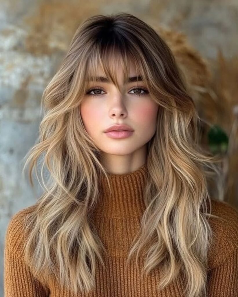 Wavy Wolf Cuts With Bangs - fashionscook