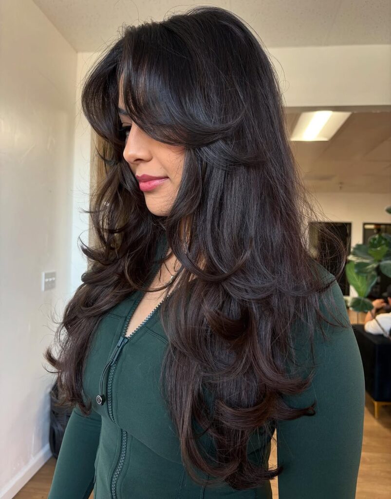 long hair Butterfly haircut - hairbydxniela