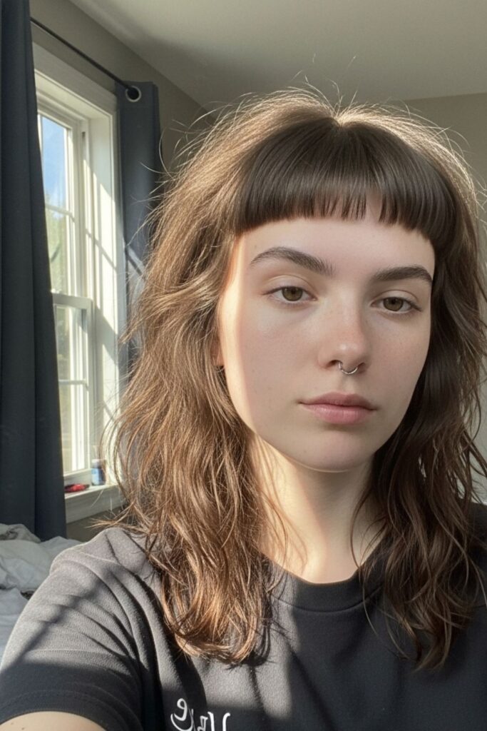 wolf cut with micro bangs1