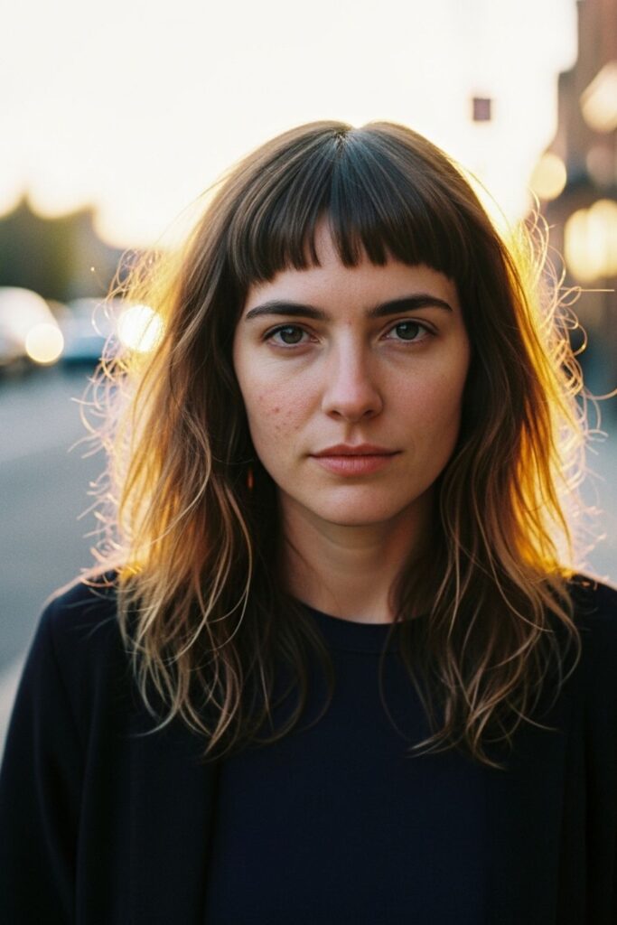 wolf cut with micro bangs8