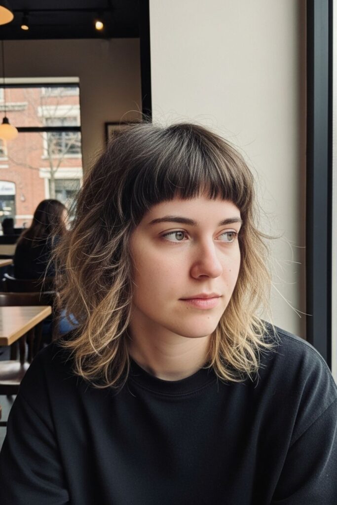 wolf cut with micro bangs9