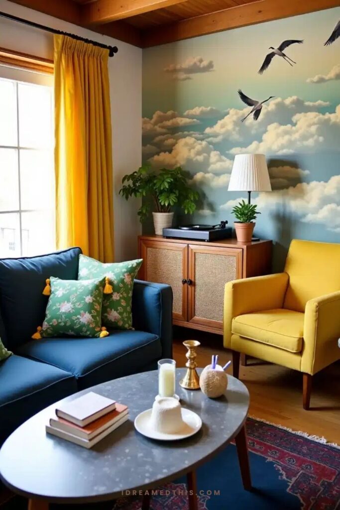 Bright Eclectic Living Room Design