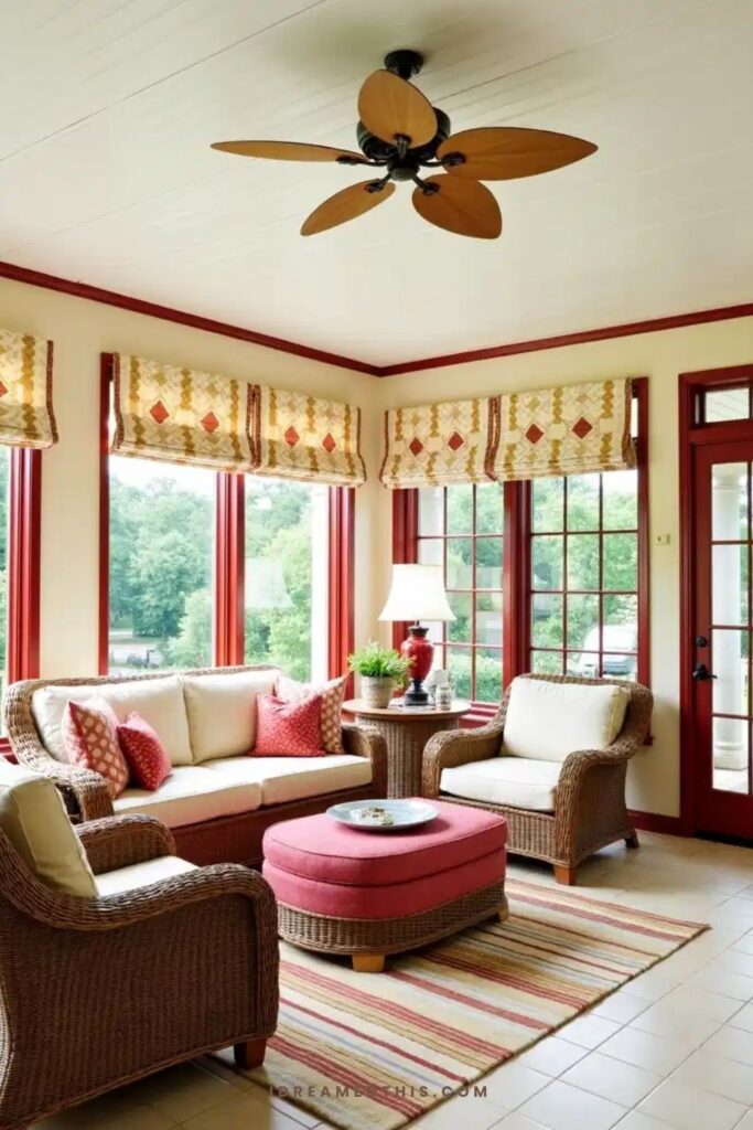 Warm Cottage Living Room Design