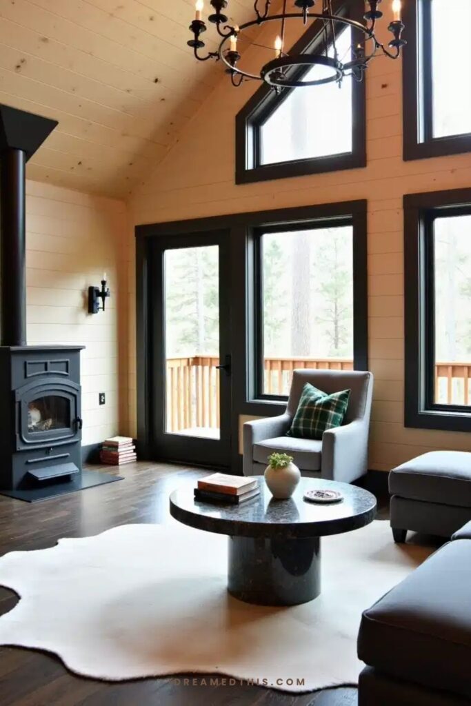 Modern Cabin Living Room